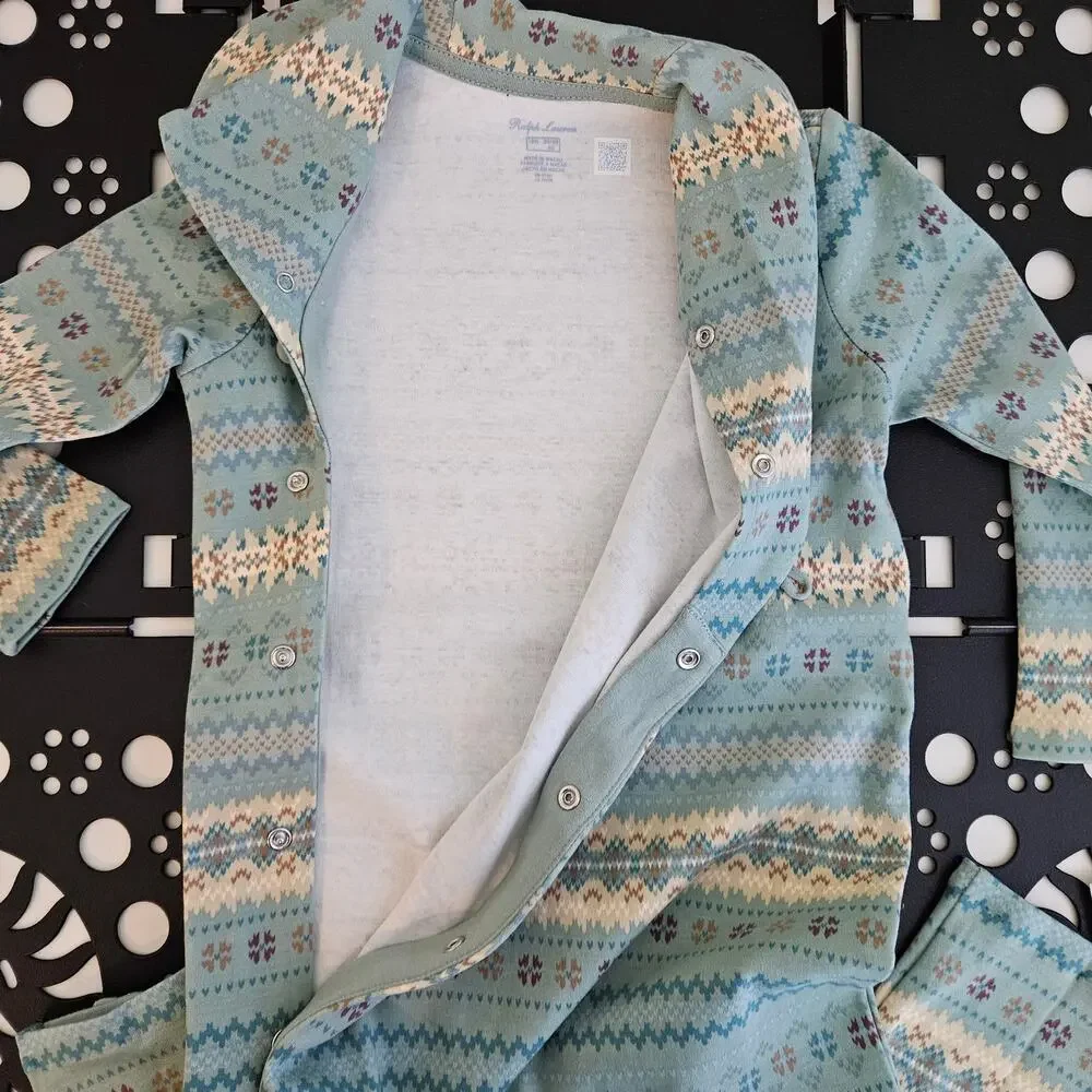 Ralph Lauren Fair Isle‎ Shawl-Collar Coverall | Baby 18 Months | MINOR FLAW